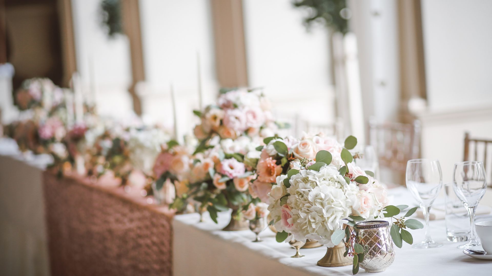 A Bouquet Of Flowers On A Table